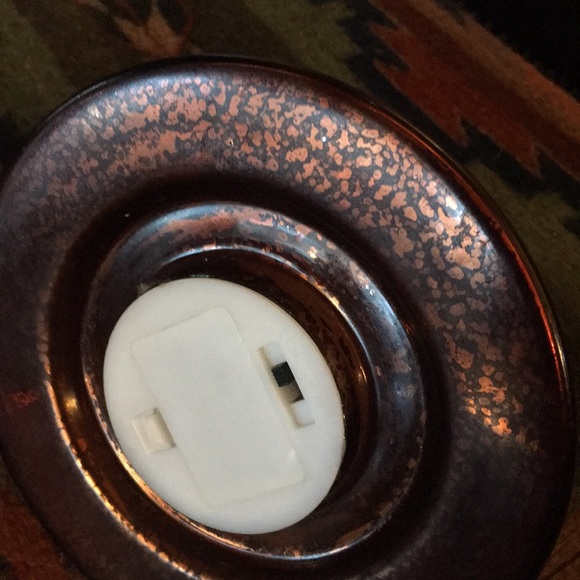 Mercury glass 14” tall base approx 41/2”wide lamp - Picture 4 of 6